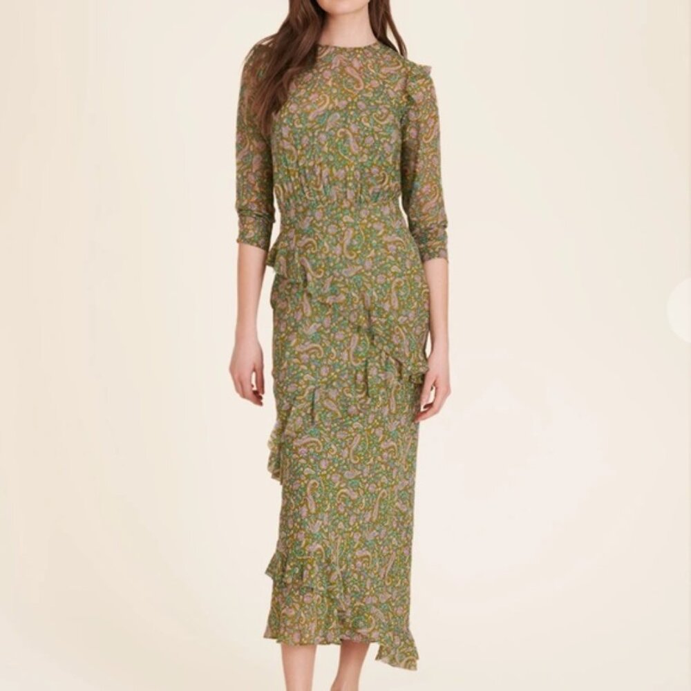VERONICA BEARD Silk Tenise Paisley Maxi Dress